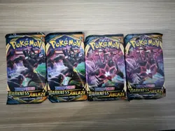 Pokemon Darkness Ablaze Booster Pack X4 Sealed - Image 1
