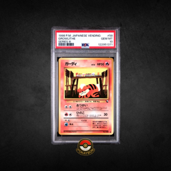 1998 POKEMON JAPANESE VENDING #58 GROWLITHE SERIES III (3) PSA 10 - Image 1
