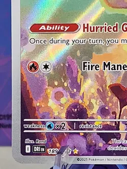 Pokemon TCG Rapidash 189/182 2025 Destined Rivals Illustration Rare Card - NM - Image 5
