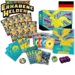 Pokemon TCG Mega Entwicklung Erhabene Helden Top Trainer Box Deutsche Sealed OVP - Image 2
