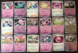 Pokemon TCG | CUTE Pink Aesthetic | NM | Mixed Sets ✨– 18 Cards - Image 1