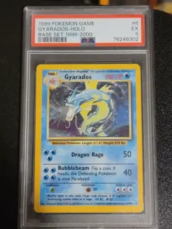 Gyarados Base Set 4th Print 6/102 Holo 1999-2000 Pokemon Card PSA 5 - Image 1