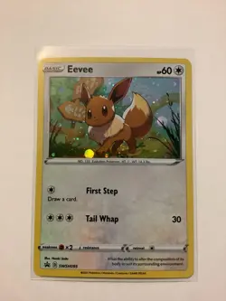 2021 Pokemon Black Star Promo SWSH095 Eevee Cosmo Holo M/NM - Image 1