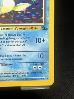 Pokemon TCG Lapras 10/62 Fossil Holo Rare LP+ - Image 4