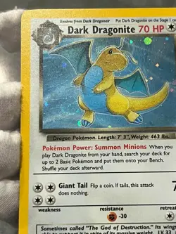 Pokemon TCG Dark Dragonite 5/82 Team Rocket Holo Unlimited Lightly Played Swirl - Image 5