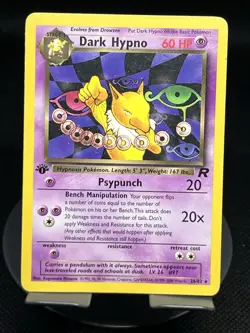 Pokemon TCG Dark Hypno 26/82 Team Rocket 1st Edition Regular MP+ - Image 1