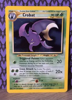 Pokemon TCG Crobat 04/64 Neo Revelation Holo Rare Unlimited English 2000 Vintage - Image 1
