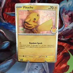 Pokemon TCG - Cosmos Holo Pikachu 51/162 Pokemon Day 2026 Collection Card NM - Image 1