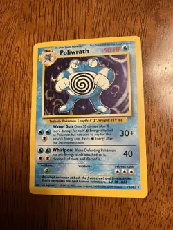POLIWRATH - 13/102 - Base Set - Holo - Pokemon Card - EXC / NEAR MINT - Image 1