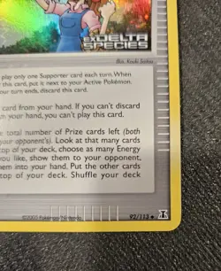 Pokemon Holon Lass 92/113 EX Delta Species Holo Stamped. Near Mint. - Image 3