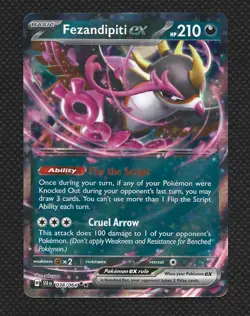 Pokemon Fezandipiti EX 038/064 Sv: Shrouded Fable Holo TCG Card English - Image 1