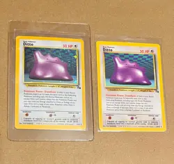 DITTO - Holo 3/62 + Non-Holo 18/62 - Fossil 1998 Pokemon * EX / Near MINT - Image 1