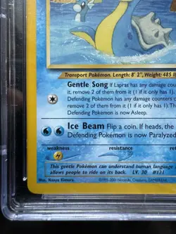 Pokemon Lapras 2001 Southern Islands 12/18 CGC 10 (Old Blue Label) - Image 5