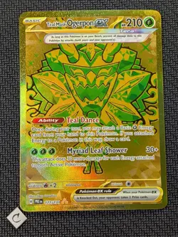 Teal Mask Ogerpon ex 177/131 - Prismatic Evolutions Gold Hyper Rare Pokemon NM - Image 1