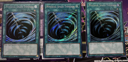 YuGiOh PLAYSET Mystical Space Typhoon SGX4-END14 x3 1st Ed Secret Rare - Image 1