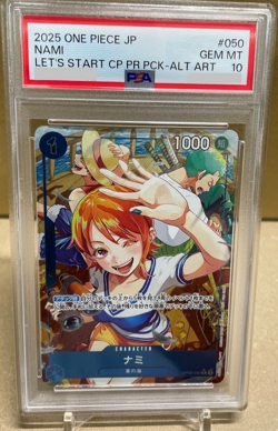 PSA 10 One Piece Nami OP09-050 R Parallel Let's Start Campaign Promo Japanese - Image 1