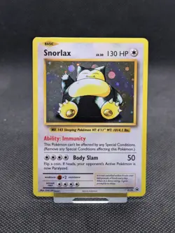 Pokemon TCG Snorlax XY179 Holo Black Star Promo Card LP-NM - Image 1