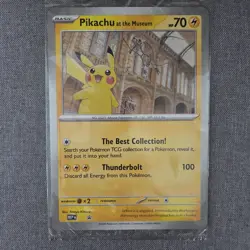 Pikachu At The Museum (SEALED) X Natural History Museum Pokemon Promo Card 2026 - Image 1