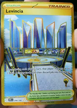 Pokemon TCG Trainer Card Levincia Stadium Gold, 244/182 Destined Rivals - Image 1