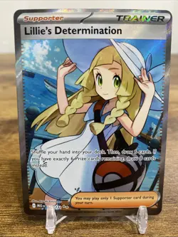Lillie's Determination 169/132 Me01: Mega Evolution Holo Pokemon Card - Image 1