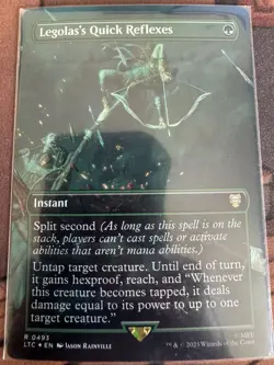 MTG Legolas's Quick Reflexes (Borderless) Foil NM Commander Lord of the Rings - Image 1