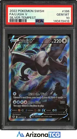 Pokemon 2022 Lugia V 186/195 Alt Art Silver Tempest GEM MINT PSA 10 - Image 1