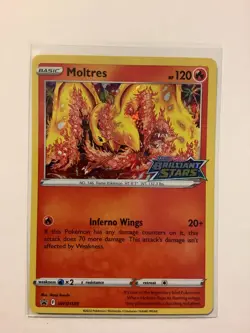 2022 Pokemon Black Star Promo SWSH185 Moltres Pre-Release Holo M/NM - Image 1