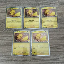 Pikachu 051 /162 Stamped 2026 Pokemon Day 30 Promo TCG - NM (x5) - Image 1