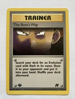 1st Edition The Boss's Way 73/82 Team Rocket Non Holo WoTC Pokemon TCG 2000 MP - Image 1