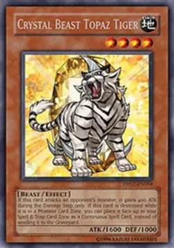 Crystal Beast Topaz Tiger - DP07-EN004 - Rare - 1st Edition Lightly Played Dueli - Image 1