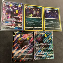 Pokemon Umbreon 5 Holo Card Lot! GX Ultra Rare Full Art Holo 142/149 - Image 1
