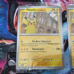 X4 Pikachu At The Museum (SEALED) X Natural History Museum Pokemon Promo Card - Image 2
