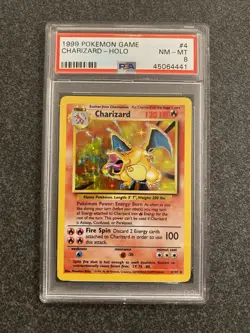 🔥 Charizard HOLO Base Set 1999 PSA 8 Near Mint NM 4/102 Pokemon Card - Image 1