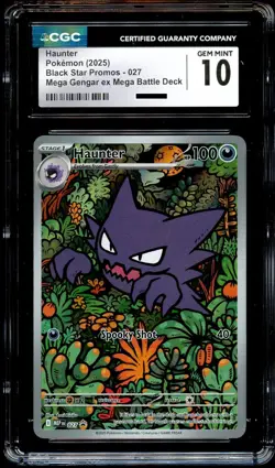 CGC 10 GEM MINT Haunter MEP 027 ILLUSTRATION RARE PROMO MEP027 Pokemon Card - Image 2