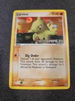 Pokemon Larvitar 52/106 Ex Emerald Holo Stamped. Near Mint. - Image 1