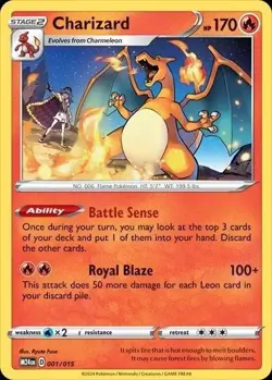 2024 Pokemon M24 EN McDonald's Kid's Happy Meal Prize CHARIZARD 001/015 NM - Image 1
