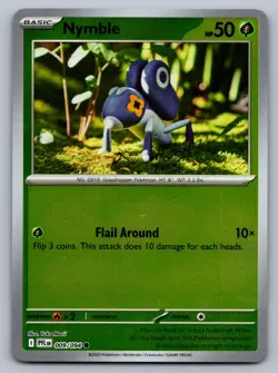 Pokemon TCG ME02: Phantasmal Flames Nymble 009/094 Reverse Holo - Image 1
