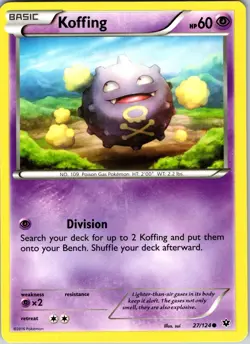 Koffing 27/124 XY - Fates Collide Pokemon TCG NM Normal - Image 1