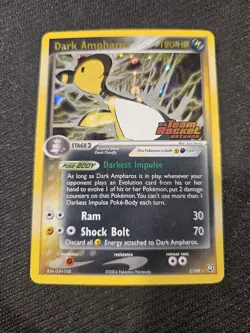 Pokemon Dark Ampharos Ex Team Rocket Returns Holo Stamped. Excellent. - Image 1