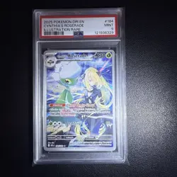 2025 Pokemon Destined Rivals En Cynthia's Roserade Illustration Rare #184 PSA 9 - Image 1