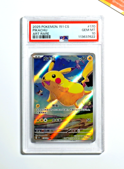Pokemon PSA 10 Pikachu #170 Art Rare 151 2025 Chinese - Image 1