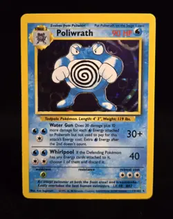Pokemon TCG - POLIWRATH - 13/102 - HOLO RARE - UNLIMITED - BASE SET 1999 - MP/LP - Image 1