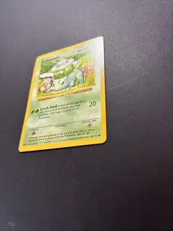 Bulbasaur 044/102 Base Set (Shadowless) Regular Unlimited Pokemon WOTC LP - Image 2