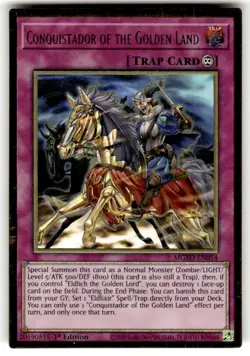 Conquistador of the Golden Land - MGED-EN054 - Premium Gold Rare - Yugioh - Image 1