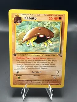 Pokemon TCG Kabuto Fossil 1st Edition Common Card 50/62 - Image 2