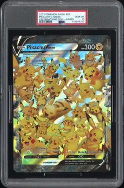 [PSA 10] Pikachu V-UNION Celebrations Collection Promo Holo JUMBO POKEMON Card - Image 1