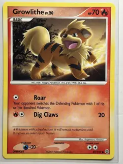 Growlithe Secret Wonders 89/132 LP-NM Pokemon card - Image 1