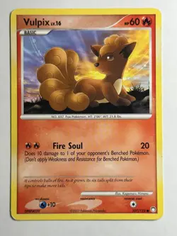 Vulpix Mysterious Treasures 107/123 MP-HP Pokemon Card - Image 1