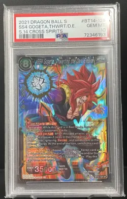 Dragon Ball Super Card SS4 Gogeta, Thwarting the Dark Empire Promotion PSA 10 - Image 1