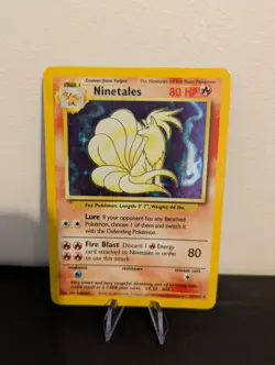 Ninetales 12/102 Rare Base Set Holo Pokemon Card Unlimited Edition 1999 - Image 1